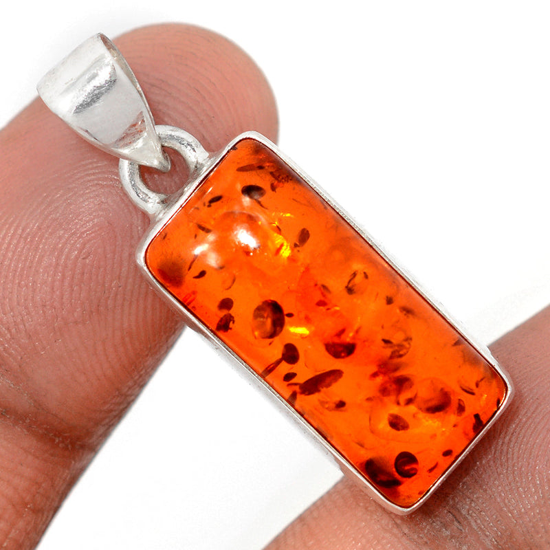 1.3" Treated Amber Pendants - AMBP1216