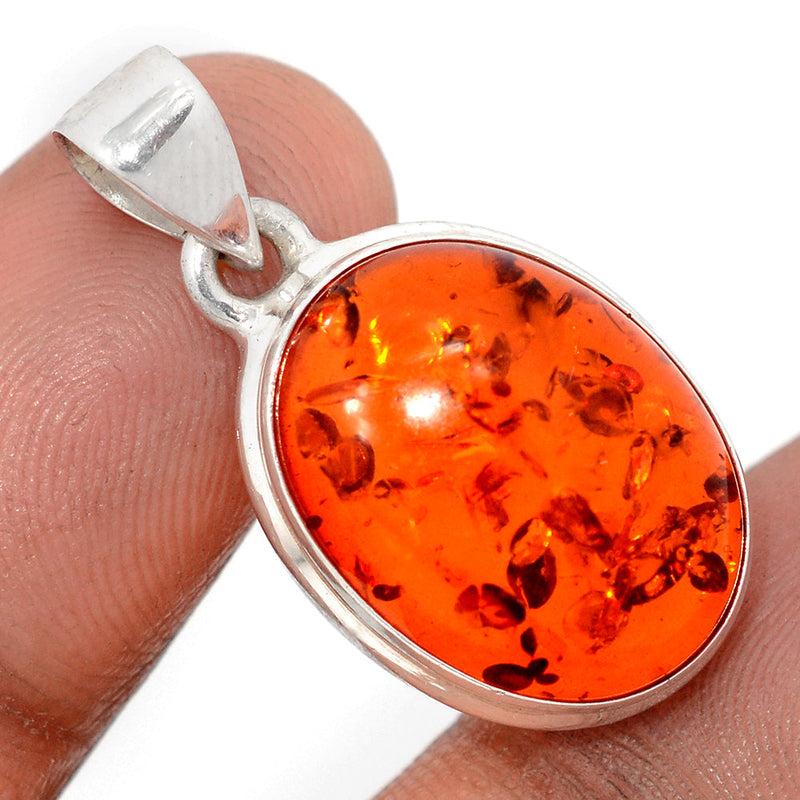 1.2" Treated Amber Pendants - AMBP1217