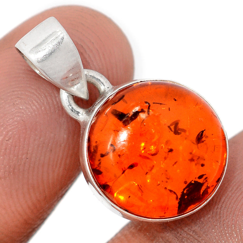 1" Treated Amber Pendants - AMBP1218