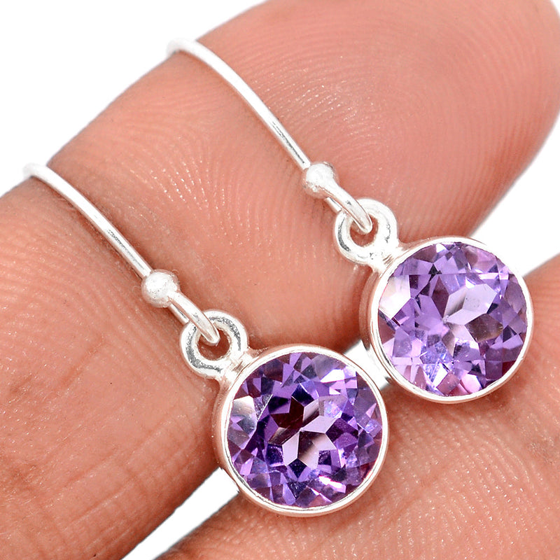 1" Amethyst Faceted Earrings - AMFE1730