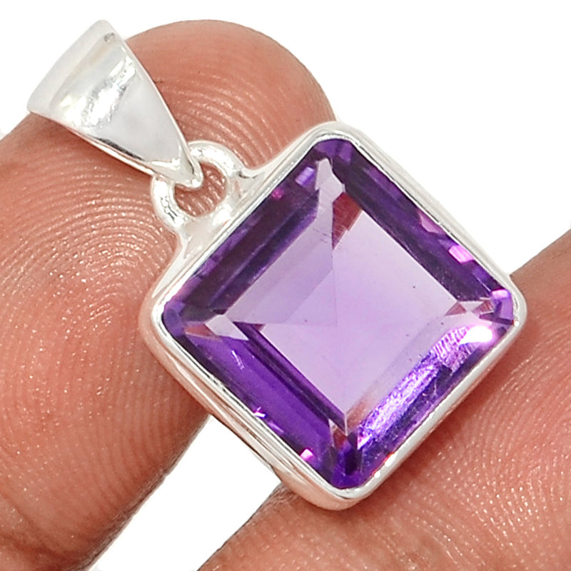 1" Amethyst Faceted Pendants - AMFP2016