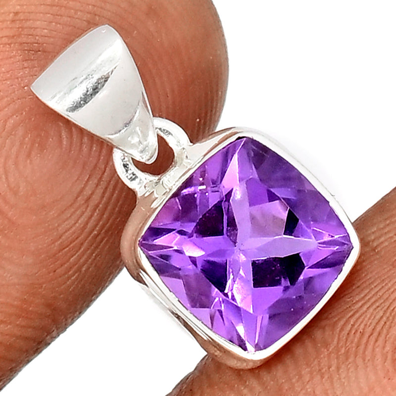 0.8" Amethyst Faceted Pendants - AMFP2033