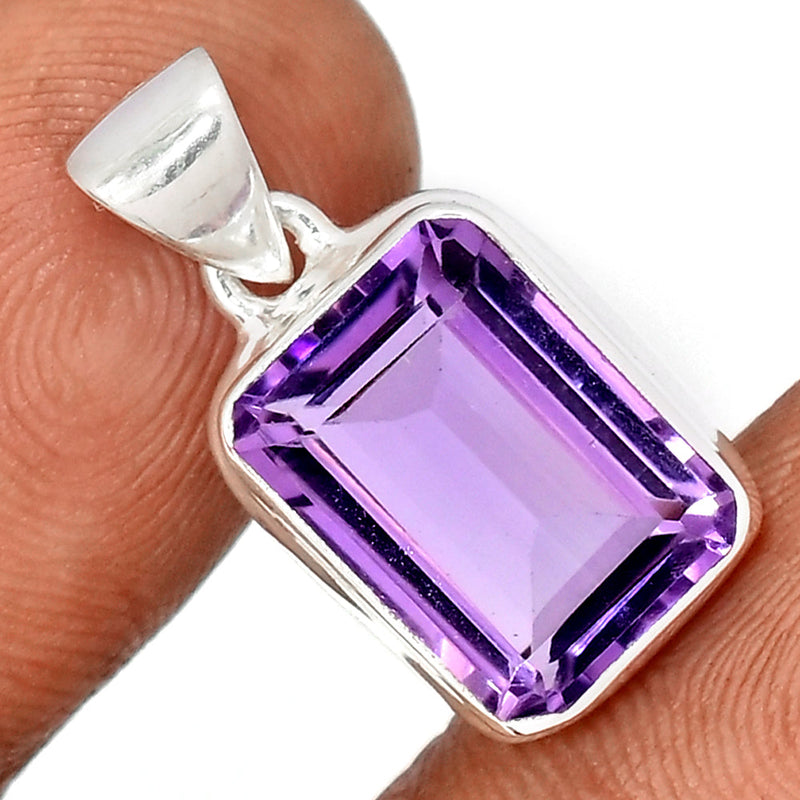 1" Amethyst Faceted Pendants - AMFP2039