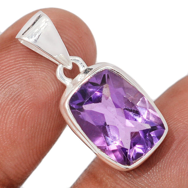 1.1" Amethyst Faceted Pendants - AMFP2064