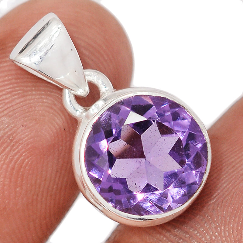 0.8" Amethyst Faceted Pendants - AMFP2068