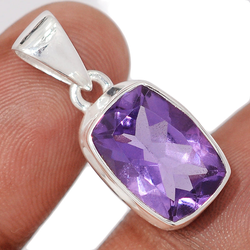 1.1" Amethyst Faceted Pendants - AMFP2076