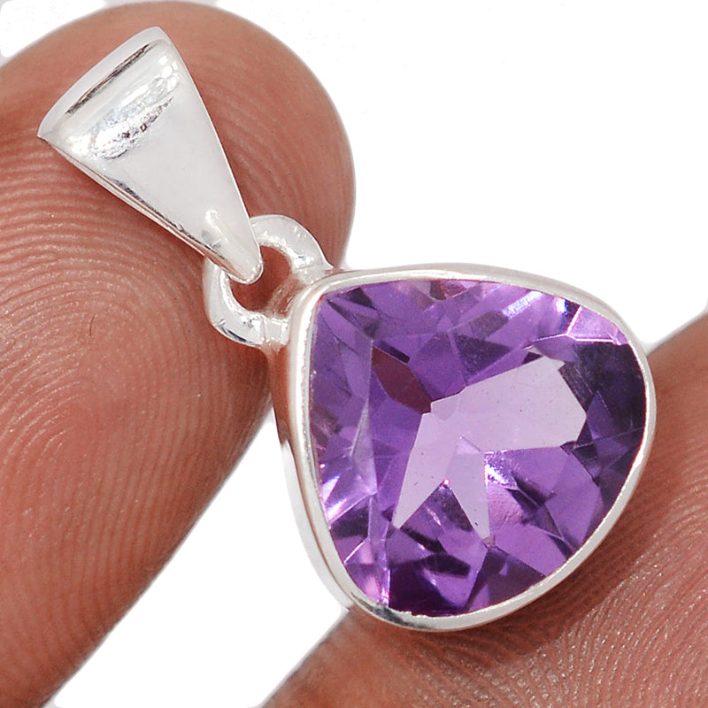 1" Amethyst Faceted Pendants - AMFP2077