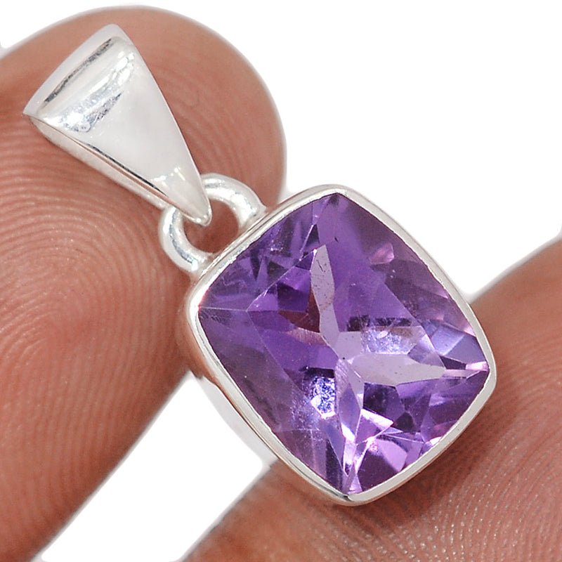 1" Amethyst Faceted Pendants - AMFP2079