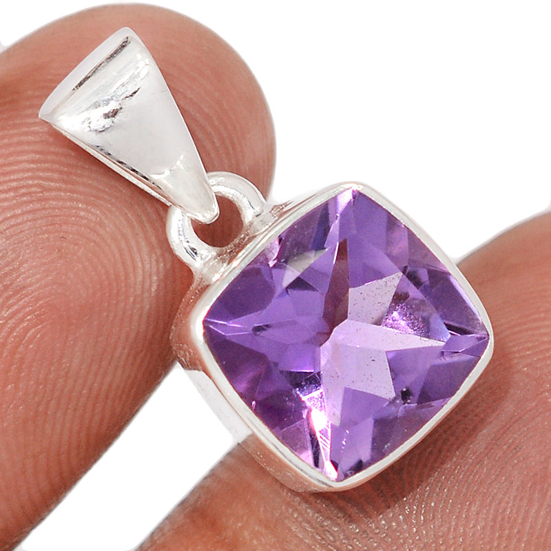 0.8" Amethyst Faceted Pendants - AMFP2083