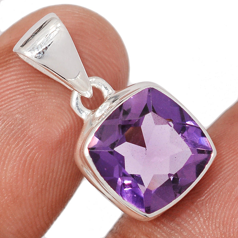 1" Amethyst Faceted Pendants - AMFP2092