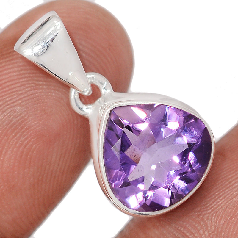 1" Amethyst Faceted Pendants - AMFP2097