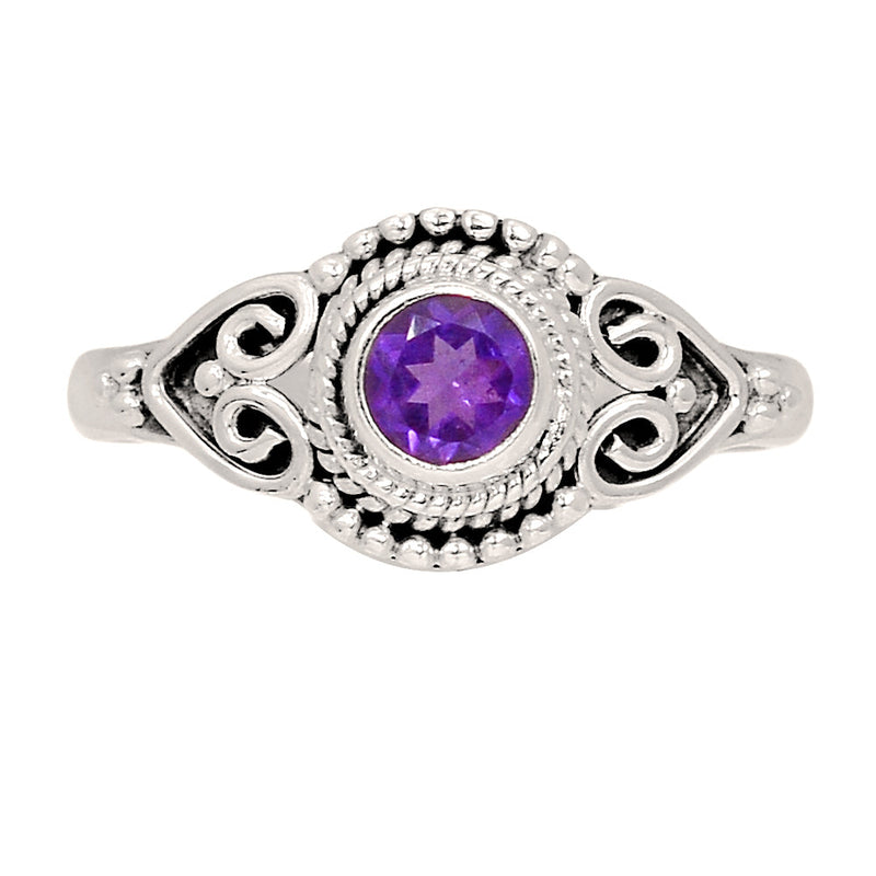 Small Filigree - Amethyst Faceted Ring - AMFR1746