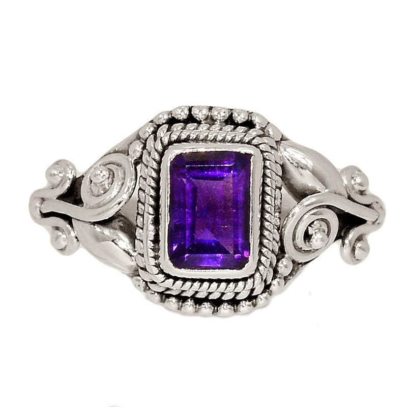 Small Filigree - Amethyst Faceted Ring - AMFR1756