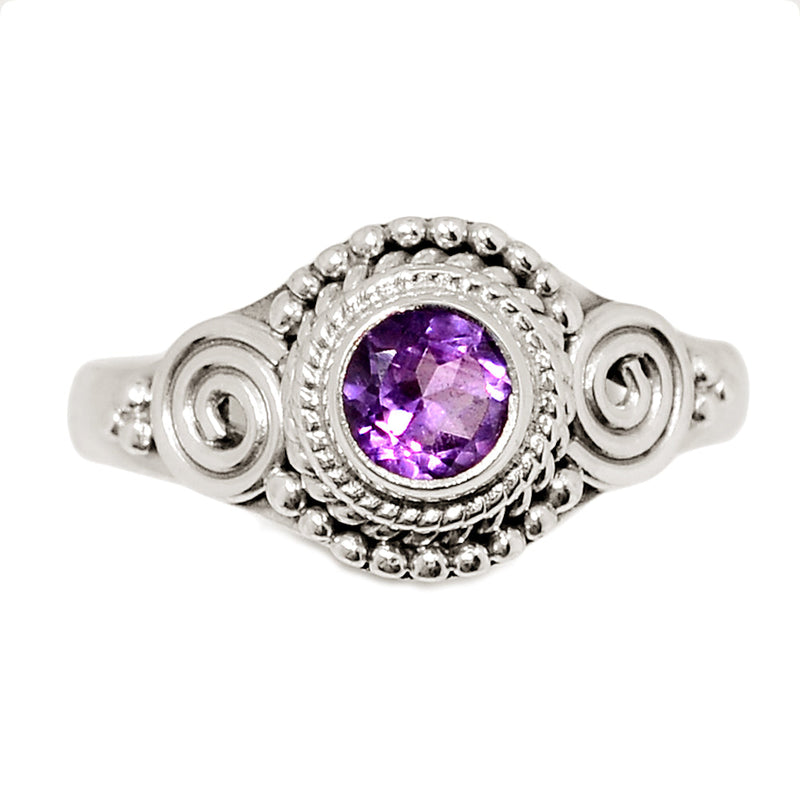 Small Filigree - Amethyst Faceted Ring - AMFR1814