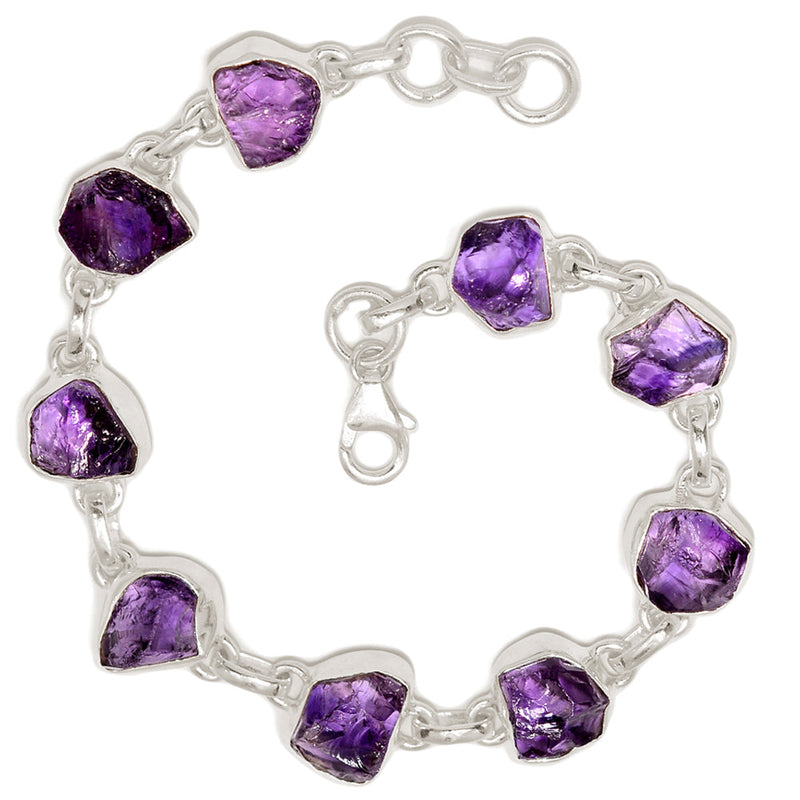 8.6" Amethyst Rough Bracelets - AMRB41