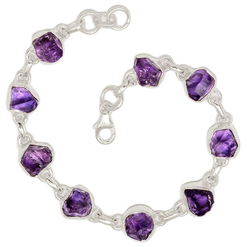 8.6" Amethyst Rough Bracelets - AMRB45