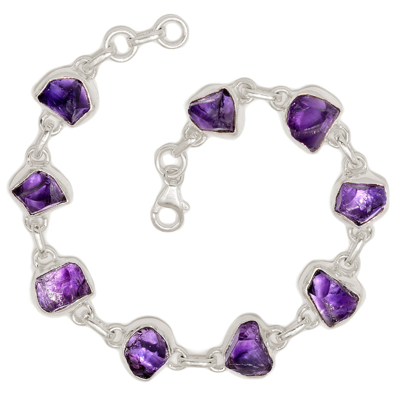 8.6" Amethyst Rough Bracelets - AMRB46