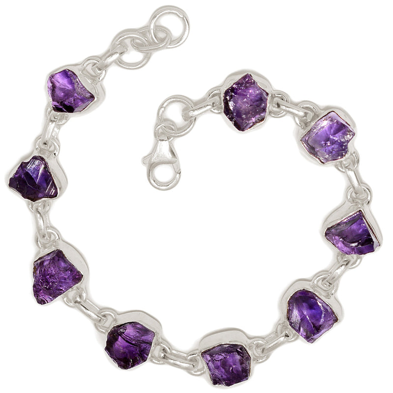8.2" Amethyst Rough Bracelets - AMRB48