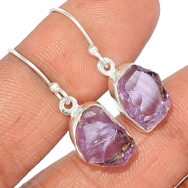 1.2" Amethyst Rough Earrings - AMRE216