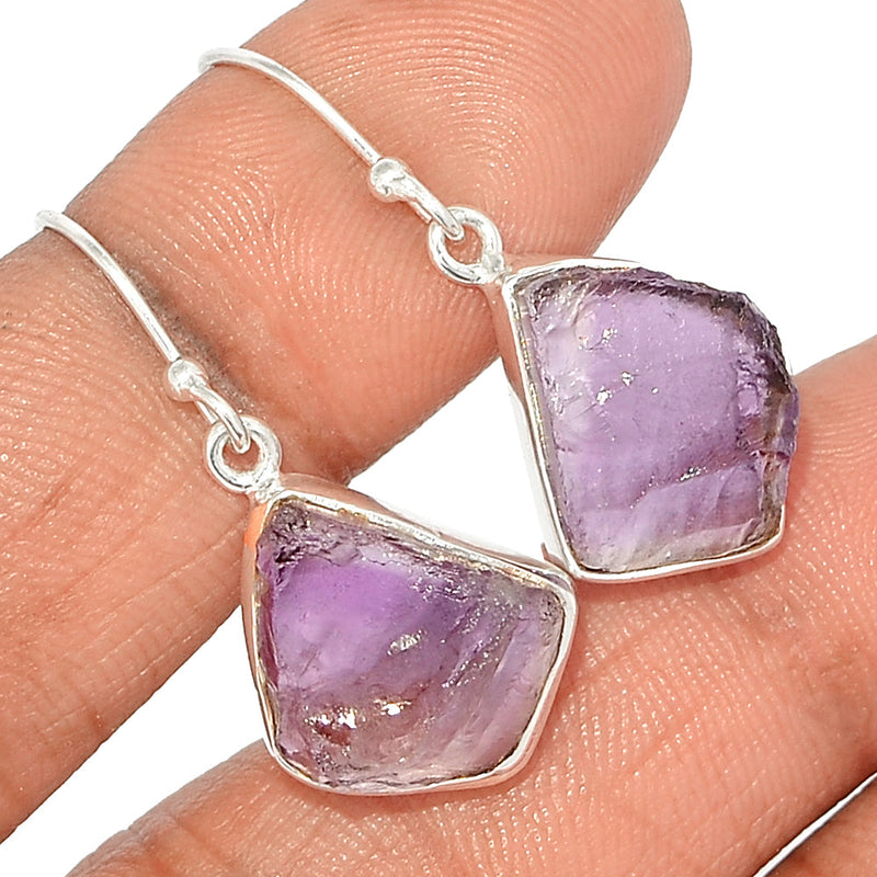 1.3" Amethyst Rough Earrings - AMRE224