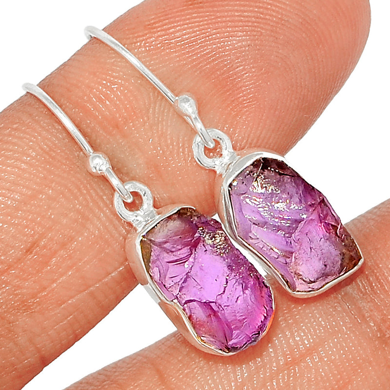 1.2" Amethyst Rough Earrings - AMRE238