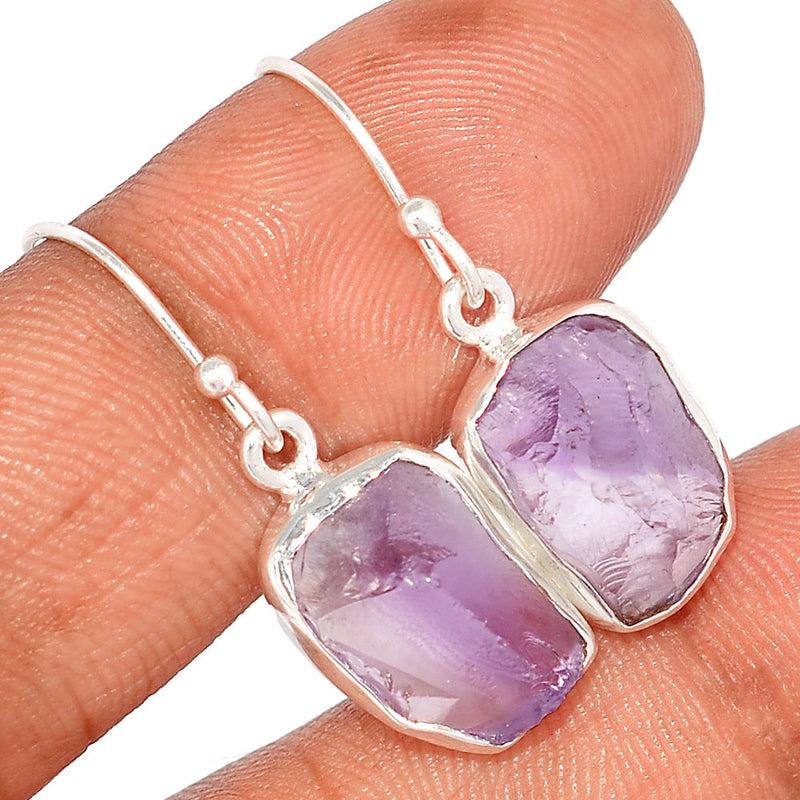 1.2" Amethyst Rough Earrings - AMRE298