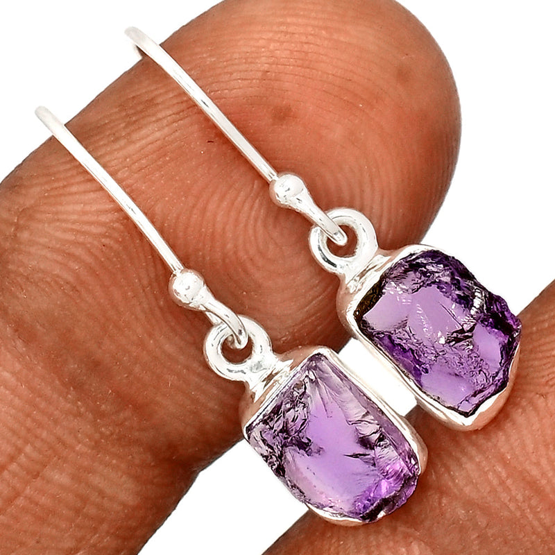 1.1" Amethyst Rough Earrings - AMRE313