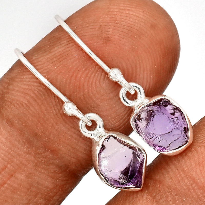1.1" Amethyst Rough Earrings - AMRE314