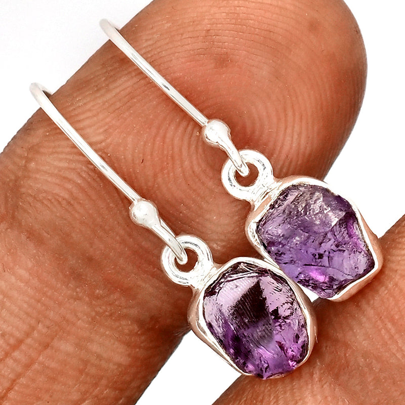 1.1" Amethyst Rough Earrings - AMRE321