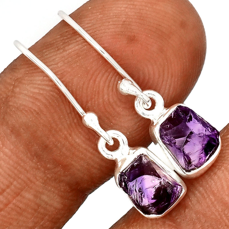 1.1" Amethyst Rough Earrings - AMRE325