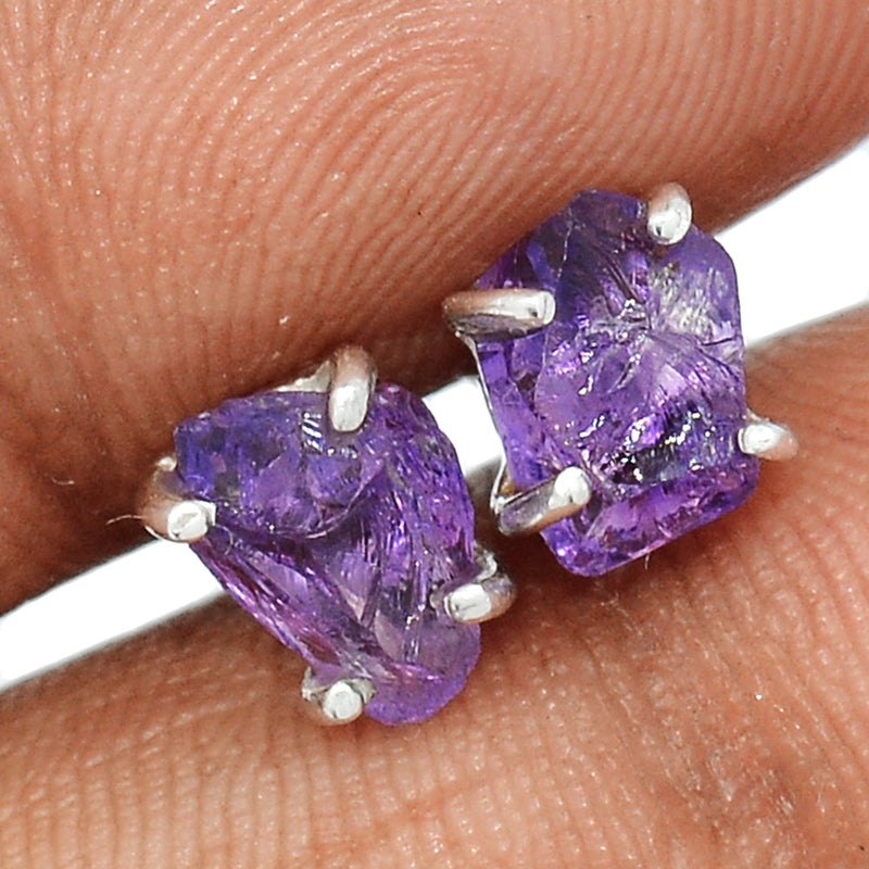 Claw - Amethyst Rough Studs - AMRS379