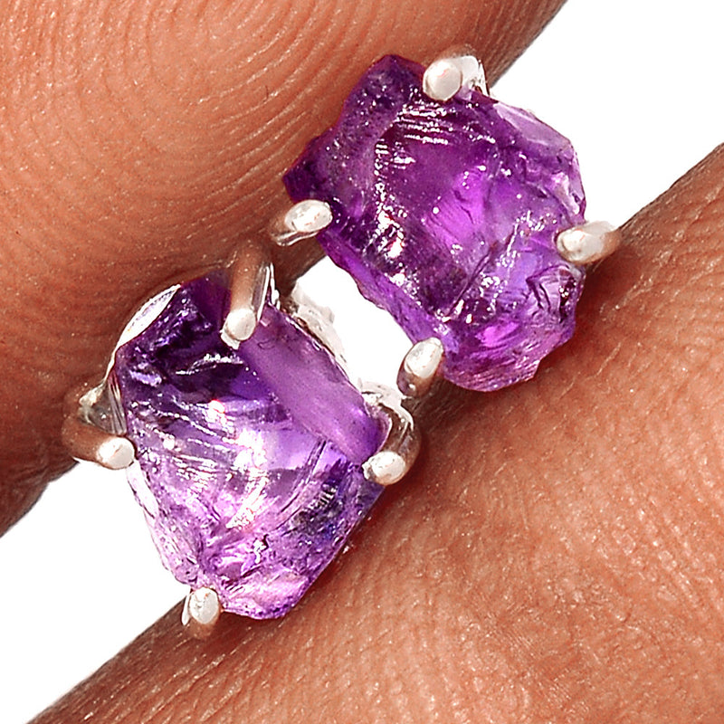 Claw - Amethyst Rough Studs - AMRS392