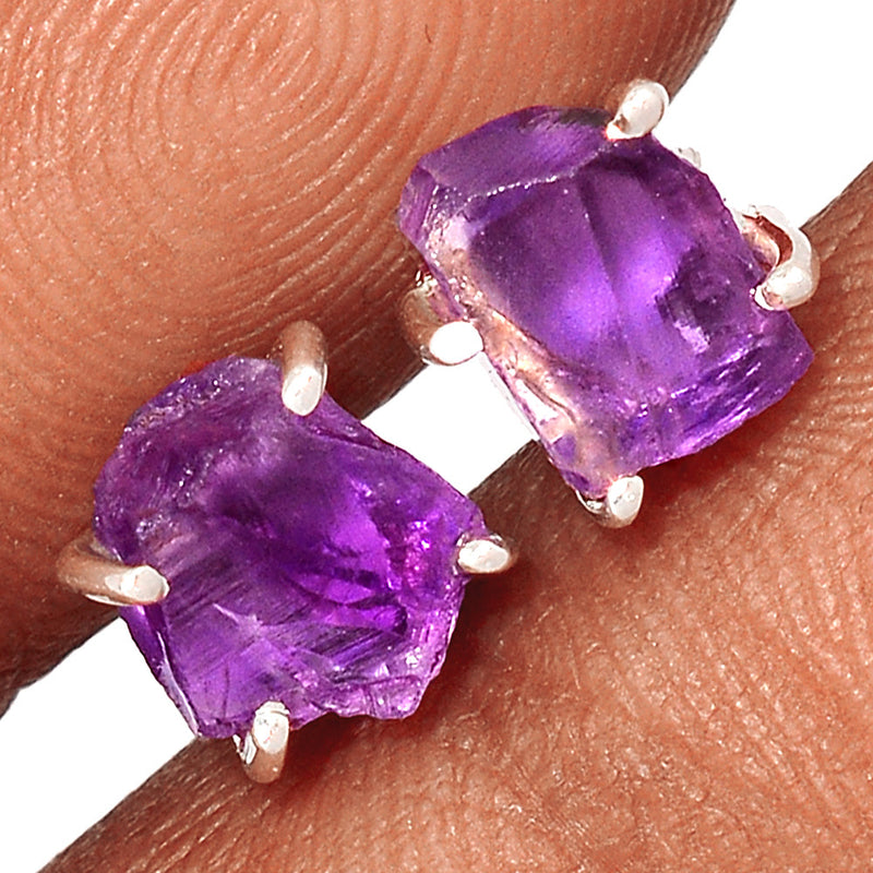 Claw - Amethyst Rough Studs - AMRS395
