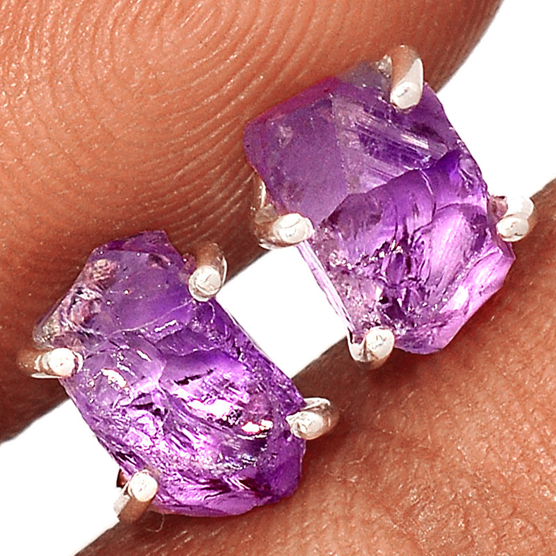 Claw - Amethyst Rough Studs - AMRS409