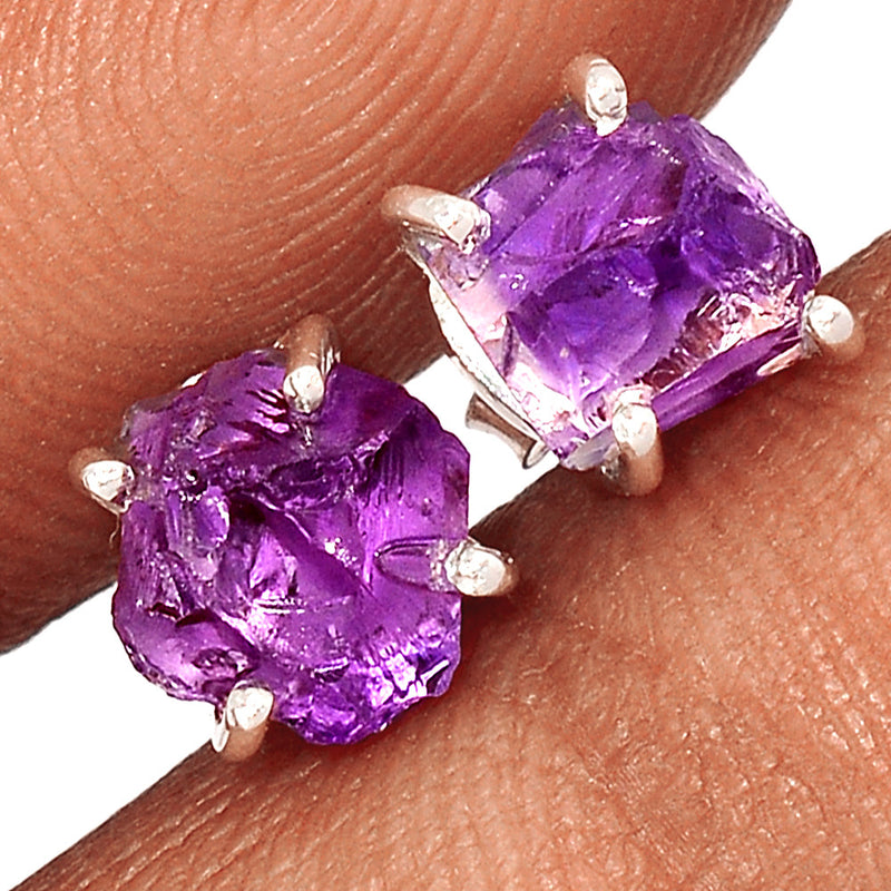 Claw - Amethyst Rough Studs - AMRS414