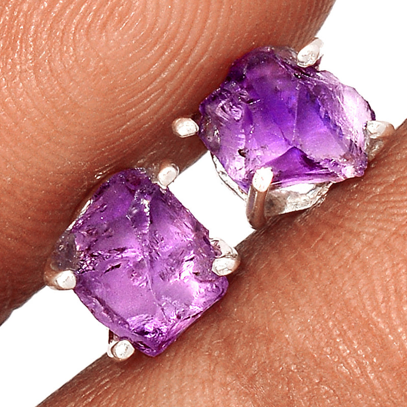 Claw - Amethyst Rough Studs - AMRS418