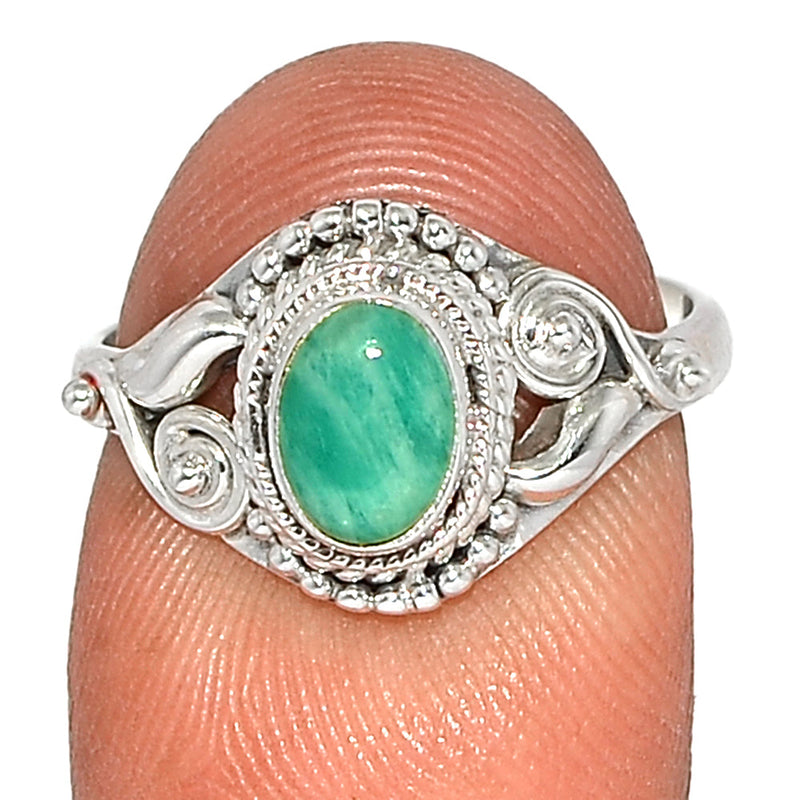 Small Filigree - Amazonite Ring - AMZR857