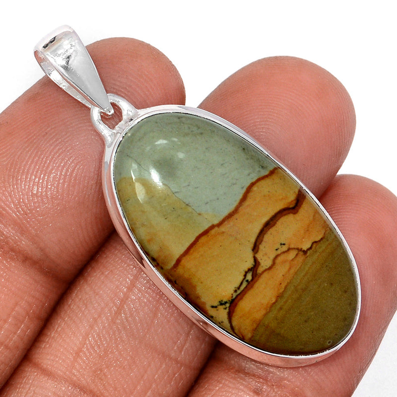 1.7" Rocky Butte Picture Jasper Pendants - APJP199