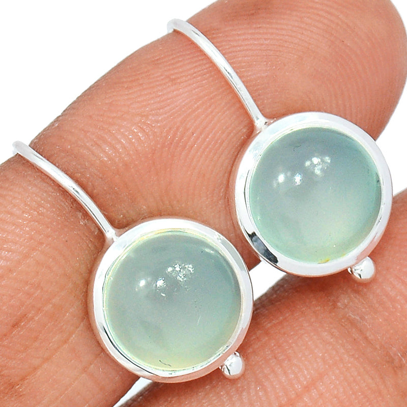 0.8" Aqua Chalcedony Earrings - AQCE155