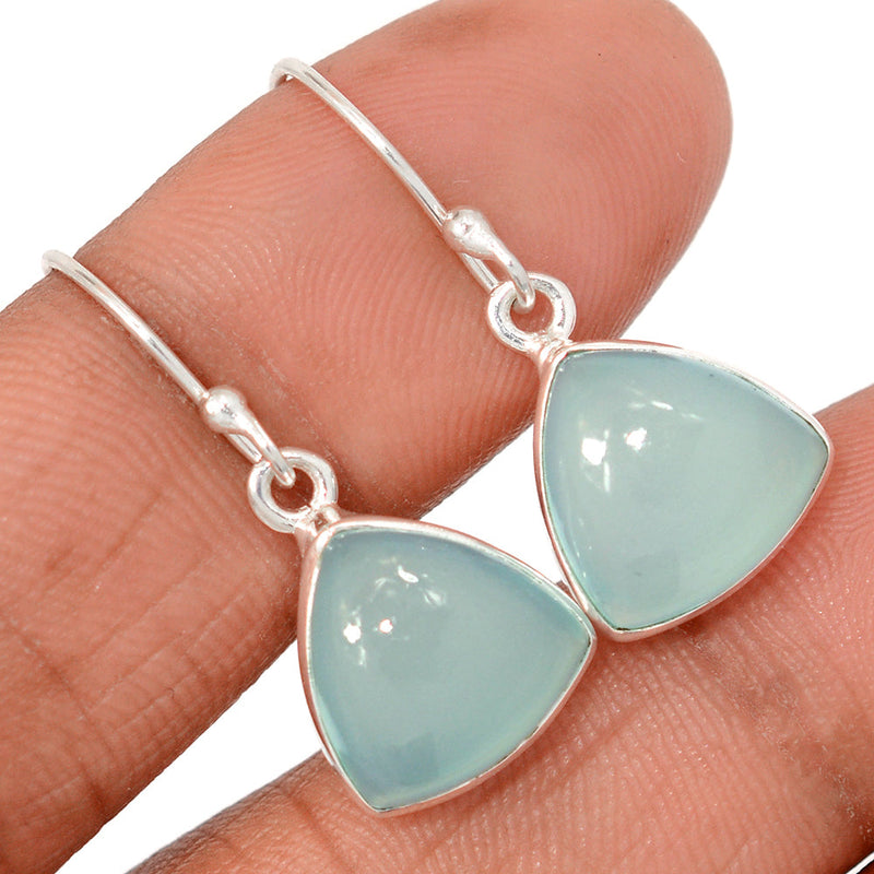 1.2" Aqua Chalcedony Earrings - AQCE160