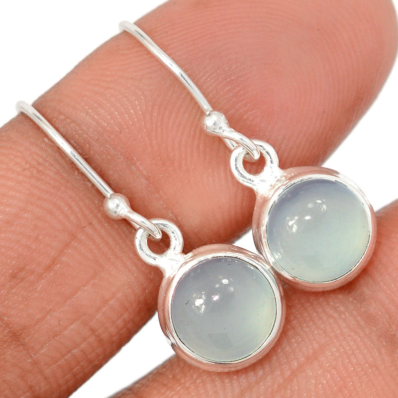 1.1" Aqua Chalcedony Earrings - AQCE164