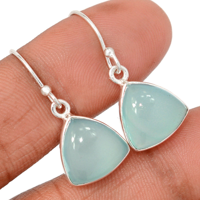1.2" Aqua Chalcedony Earrings - AQCE165