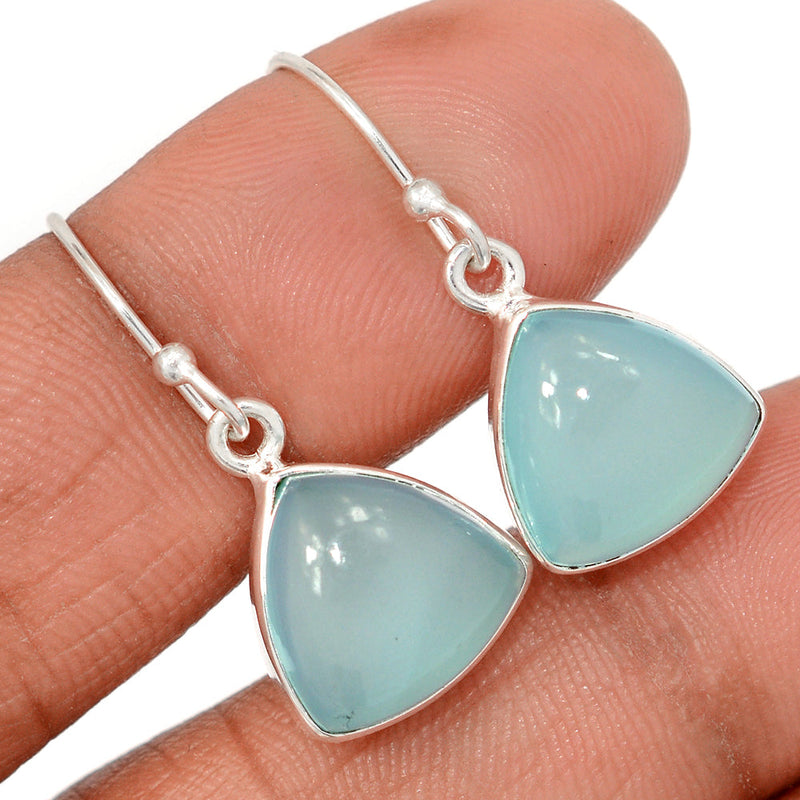 1.2" Aqua Chalcedony Earrings - AQCE167