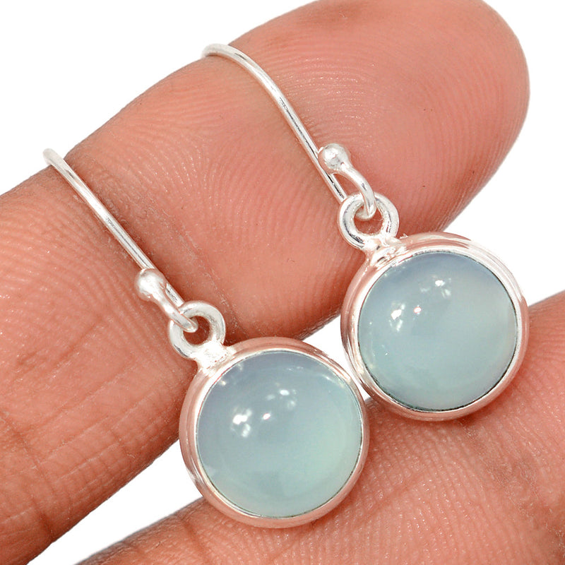 1.2" Aqua Chalcedony Earrings - AQCE168