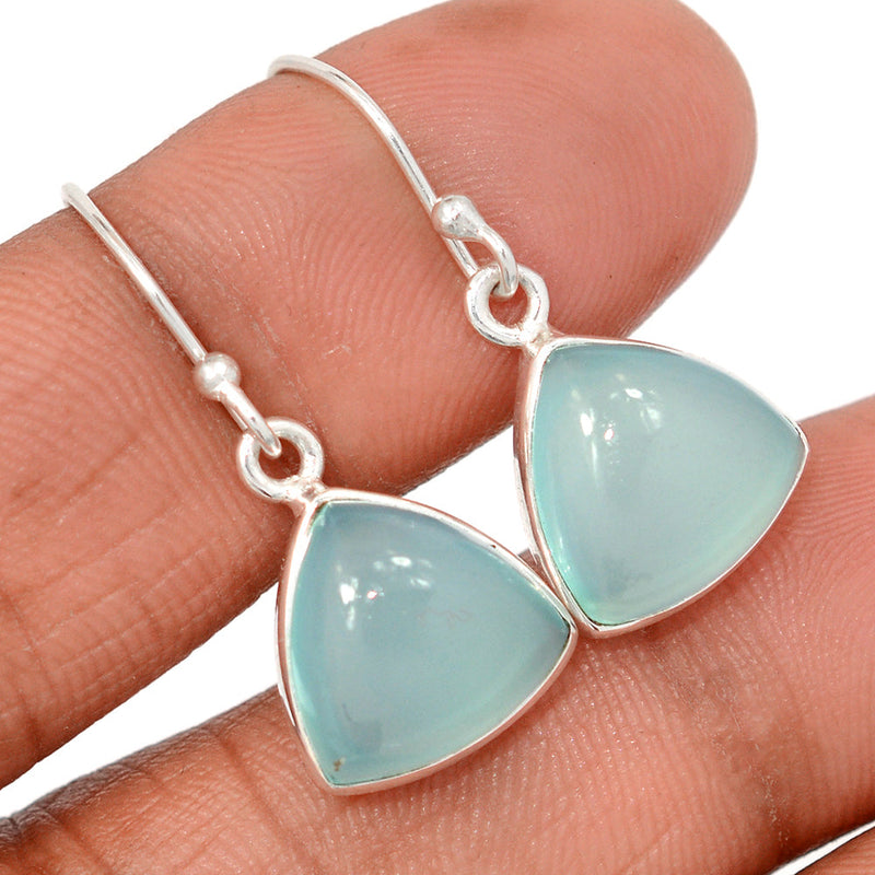 1.2" Aqua Chalcedony Earrings - AQCE169
