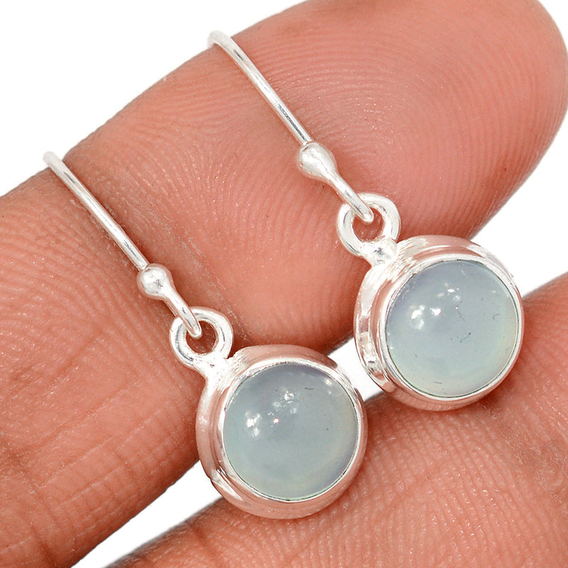 1.1" Aqua Chalcedony Earrings - AQCE170
