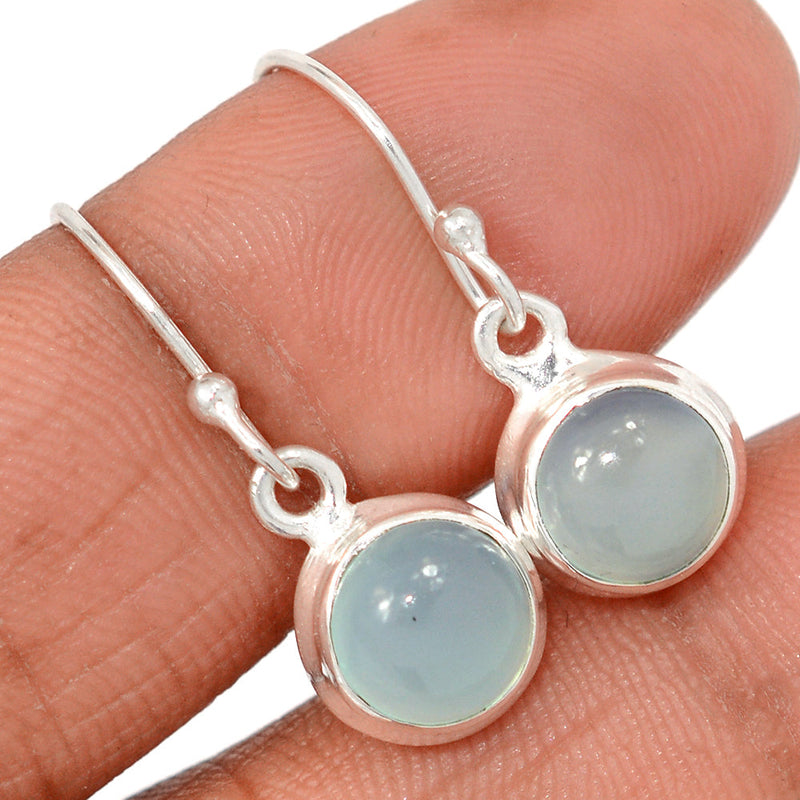 1.1" Aqua Chalcedony Earrings - AQCE173