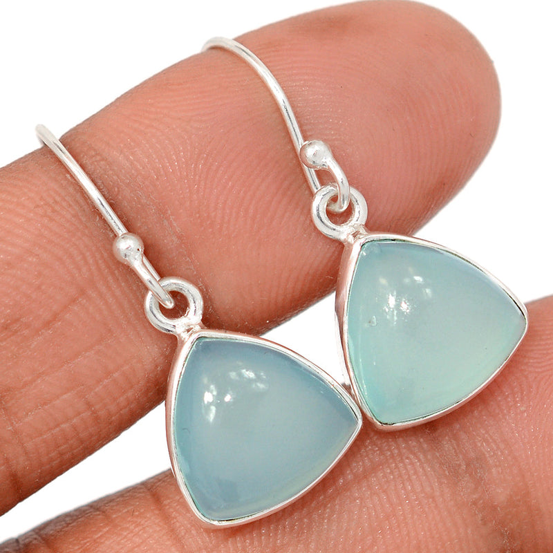 1.2" Aqua Chalcedony Earrings - AQCE174