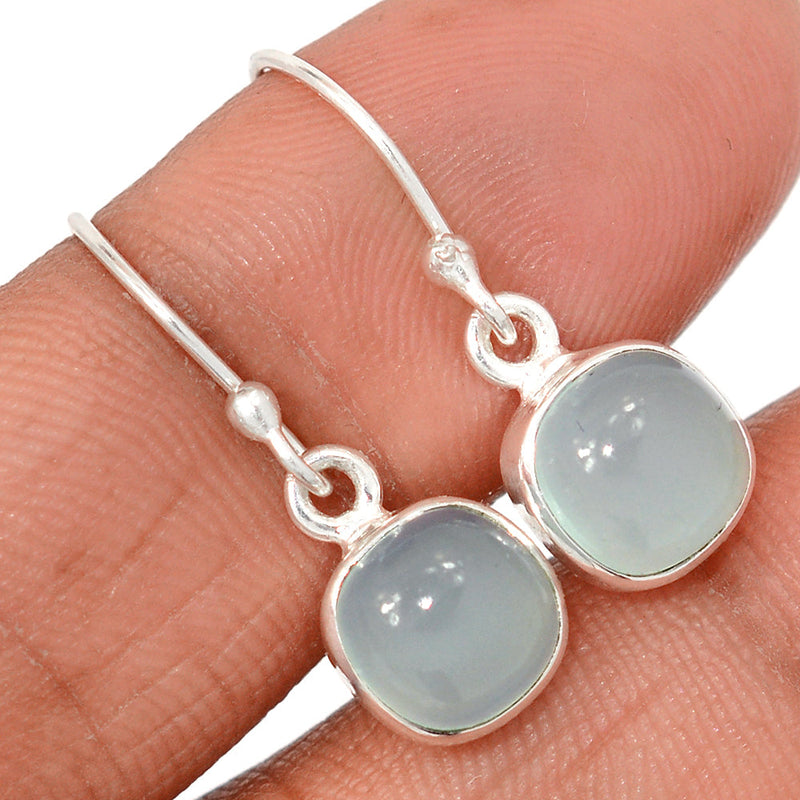 1.1" Aqua Chalcedony Earrings - AQCE175