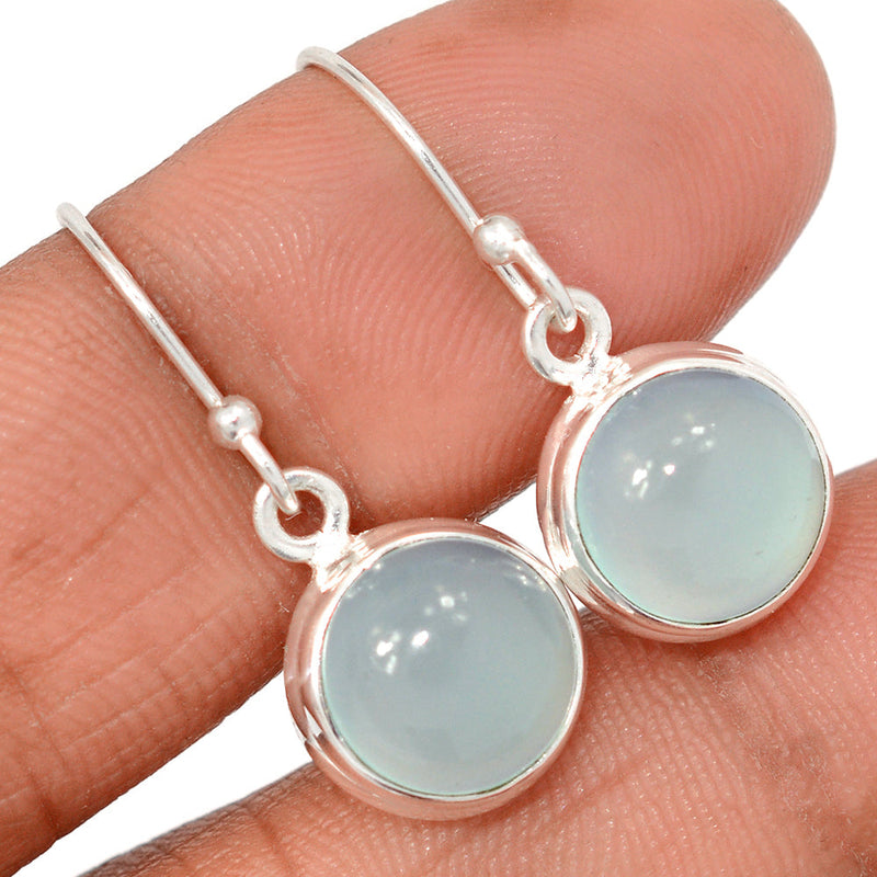 1.2" Aqua Chalcedony Earrings - AQCE176